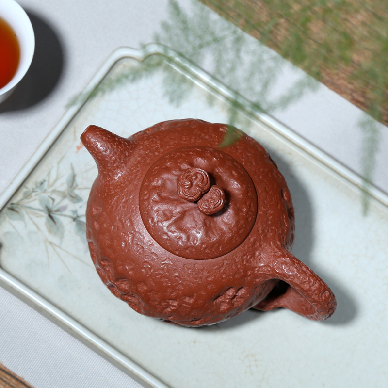 宜兴纯手工名家紫砂壶范佳泡茶壶收藏原矿红砂老段泥250CC供春壶