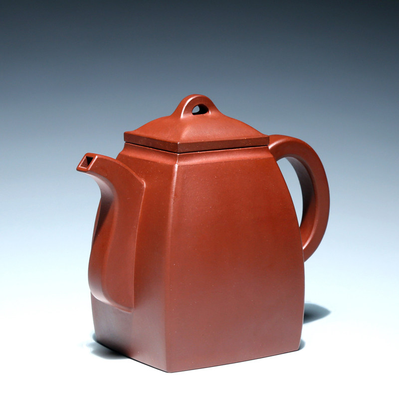 宜兴紫砂壶茶壶名家吴竹霞全手工泡茶壶原矿底槽青340CC汉方壶