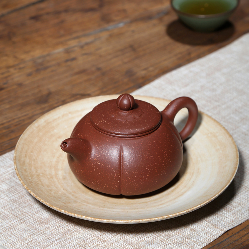 范氏陶缘宜兴全手工紫砂壶泡茶壶底槽青名家吴海良240CC海棠如意