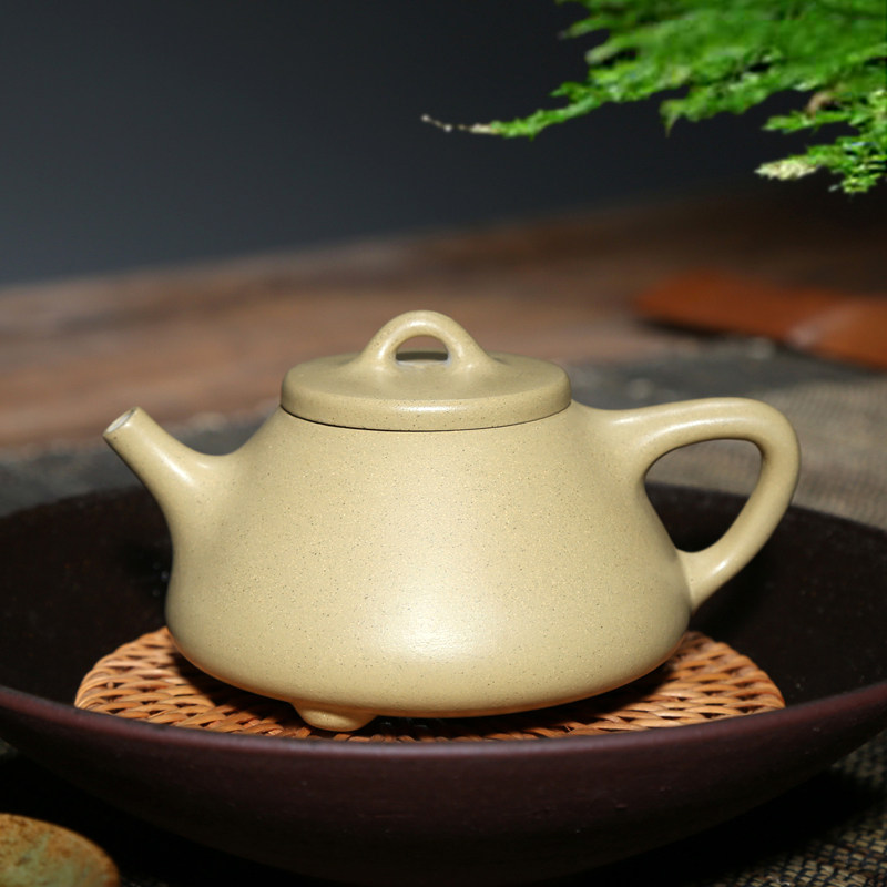 宜兴紫砂壶泡茶壶茶具原矿本山绿泥200CC吴娟华手工壶子冶石瓢壶