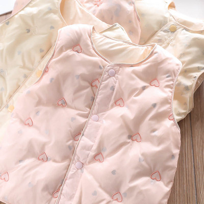 宝宝多色卡通坎肩保暖羽绒马甲