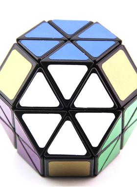 蓝蓝八轴八面体绣球魔方黑色 钻石异形Eight axis益智魔方注意力