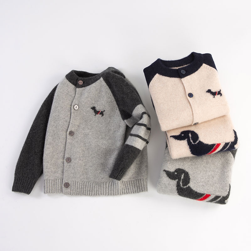 男童毛衣洋气宝宝羊绒衫圆领外套