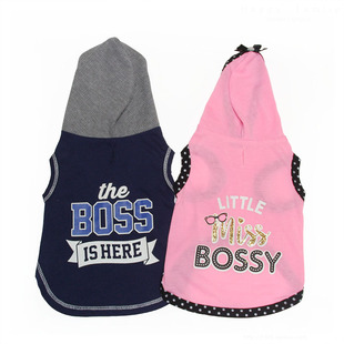 小狗卫衣夏泰迪比熊小型犬连帽衣薄款中型犬柴犬外贸宠物衣服Boss