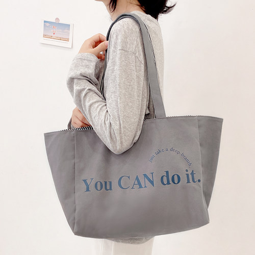 慵懒风百搭结实单肩大容量包简约