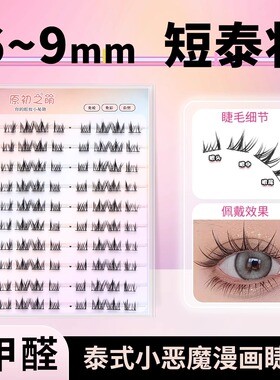 原初之萌〖短泰妆〗小恶魔免胶假睫毛女自然仿真2025新款韩系女团