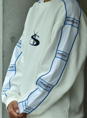 现货 YARDSALE Phantasy 英国滑板圆领刺绣logo袖子贴布宽松卫衣