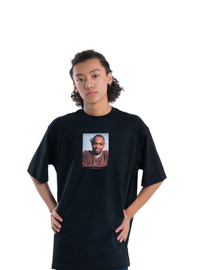 STARCHILD 致敬喜剧明星大卫查普尔人像印花宽松休闲夏季短袖T恤