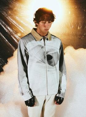 PLEASURES GAUZE工装艺术人像Mapplethorpe摄影师联名拉链夹克男