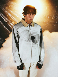 PLEASURES GAUZE工装艺术人像Mapplethorpe摄影师联名拉链夹克男