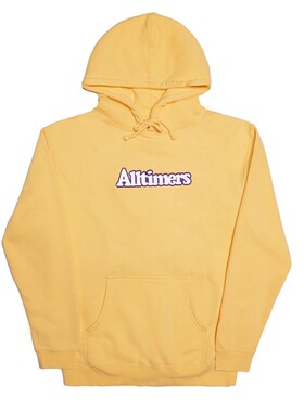 现货 ALLTIMERS BROADWAY HOODY 刺绣LOGO基础款加绒帽衫抽绳卫衣