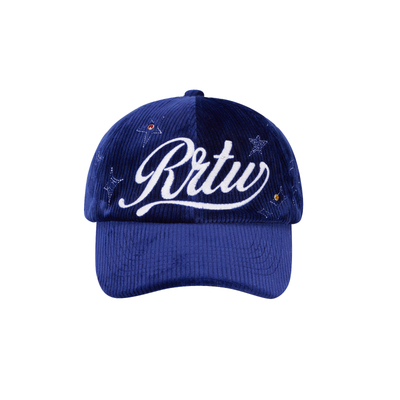 kahut刺绣宝石休闲灯芯绒弯檐帽