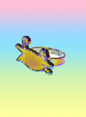 现货leonkarssen飞翔镭射戒指