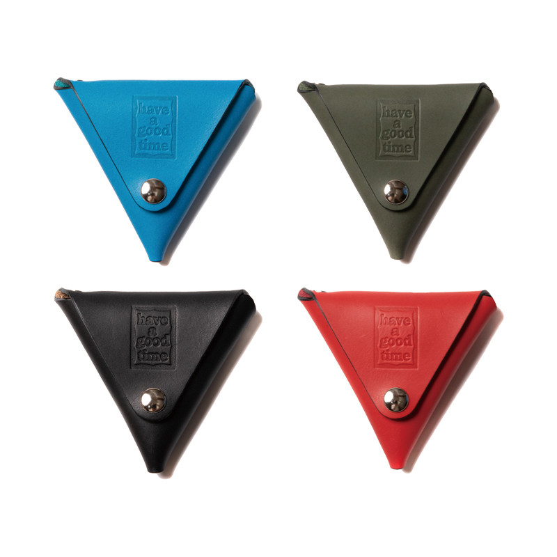 现货 have a good time三角皮质零钱包硬币包 LEATHER COIN CASE