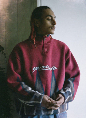 YARDSALE BlazeKnit 半拉链针织衫套头毛衣英国小众滑板 授权现货