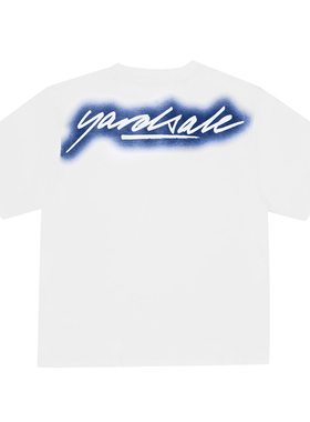 现货正品YARDSALE拼接缝线后背字体印花宽松休闲圆领Spray短袖T恤