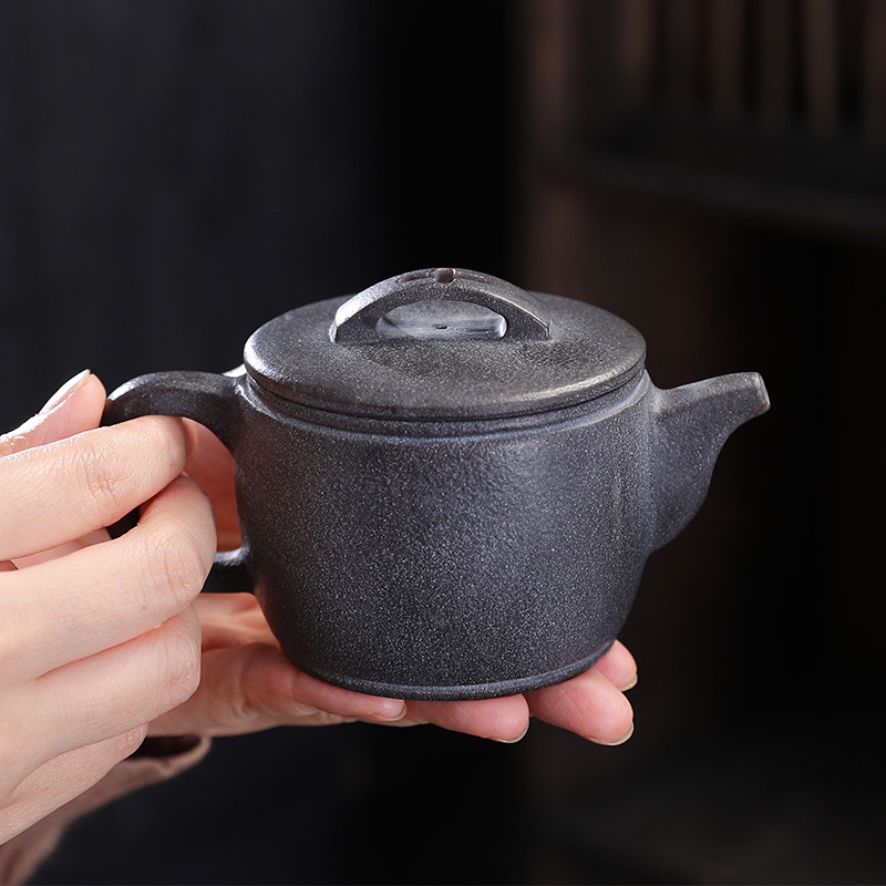 冰碛岩茶壶中式复古纯手工汉瓦壶单壶家用泡茶壶天然石壶功夫茶具