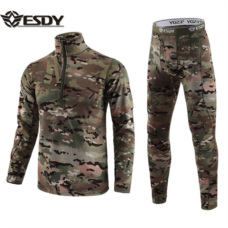 2025新款迷彩户外功能内衣男冬抓绒保暖骑行运动健身内衣战术套装,户外/登山/野营/旅行用品,内衣裤套装,淘宝优惠券,粉丝福利购,淘宝优惠卷