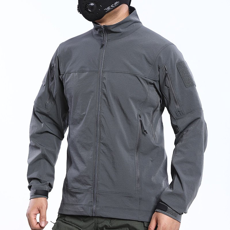 隐忍军鸟橘皮2代战术夹克男2026春秋户外美式工装四面弹软壳外套