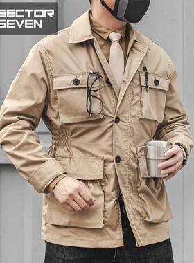 第7区2026新款猎装外套冲锋衣迷彩男冬加绒户外登山防风战术西装