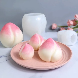 立体寿桃硅胶模具祝寿蛋糕桃子慕斯蛋糕巧克力桃子模立体馒头模具