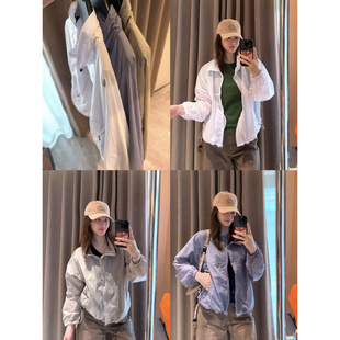 1000+品质~敲高穿搭空调房早晚叠穿春夏秋三季白色紫薄款防晒外套