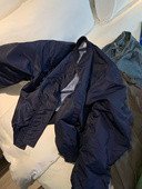 经典 显瘦深蓝色宽松飞行员棉服夹克外套 现货2026春秋季 好版 型