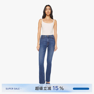 [新品]MOTHER全长微喇牛仔裤女春季高腰修身喇叭裤子1043-2104