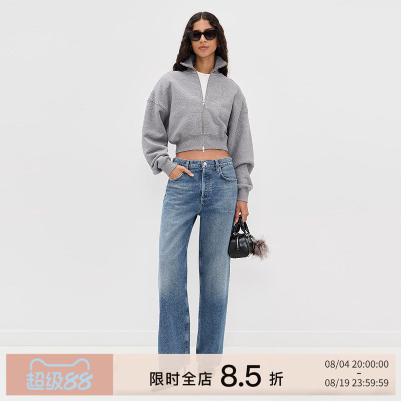 AGOLDE蓝色女士全长直筒牛仔裤