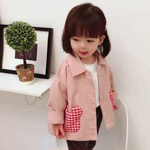 韩版 中小童纯棉米奇口袋宽松版 外套 凡妈韩国童装 男女童2019秋款