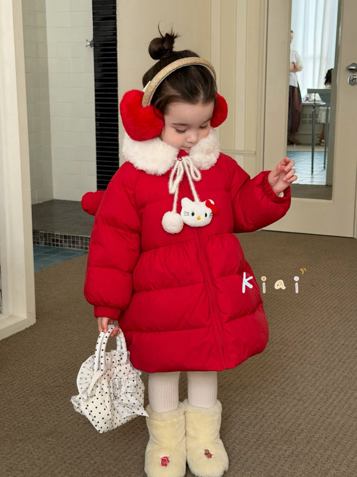 凡妈童装2025冬季新款女童小童韩版可爱翅膀毛毛领中长羽绒服洋气,童装/婴儿装/亲子装,羽绒服,淘宝优惠券,粉丝福利购,淘宝优惠卷