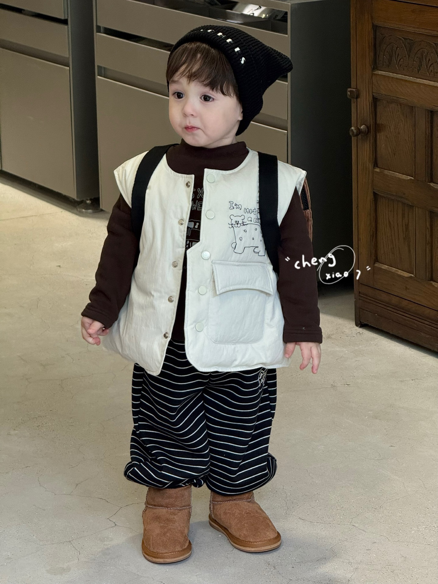 男童韩版休闲洋气羽绒马甲打底衫