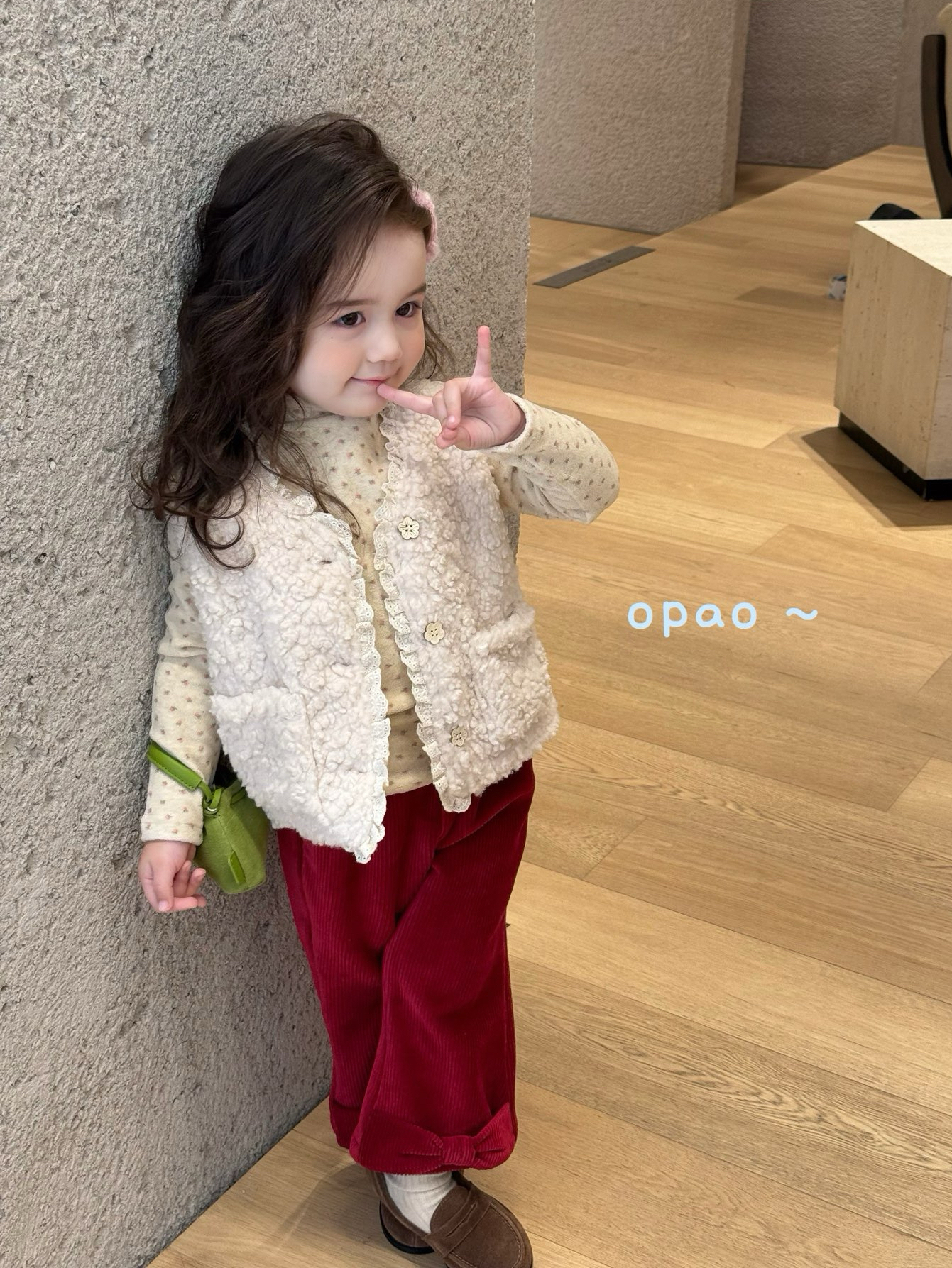 女童秋冬款毛毛马甲女宝宝冬款