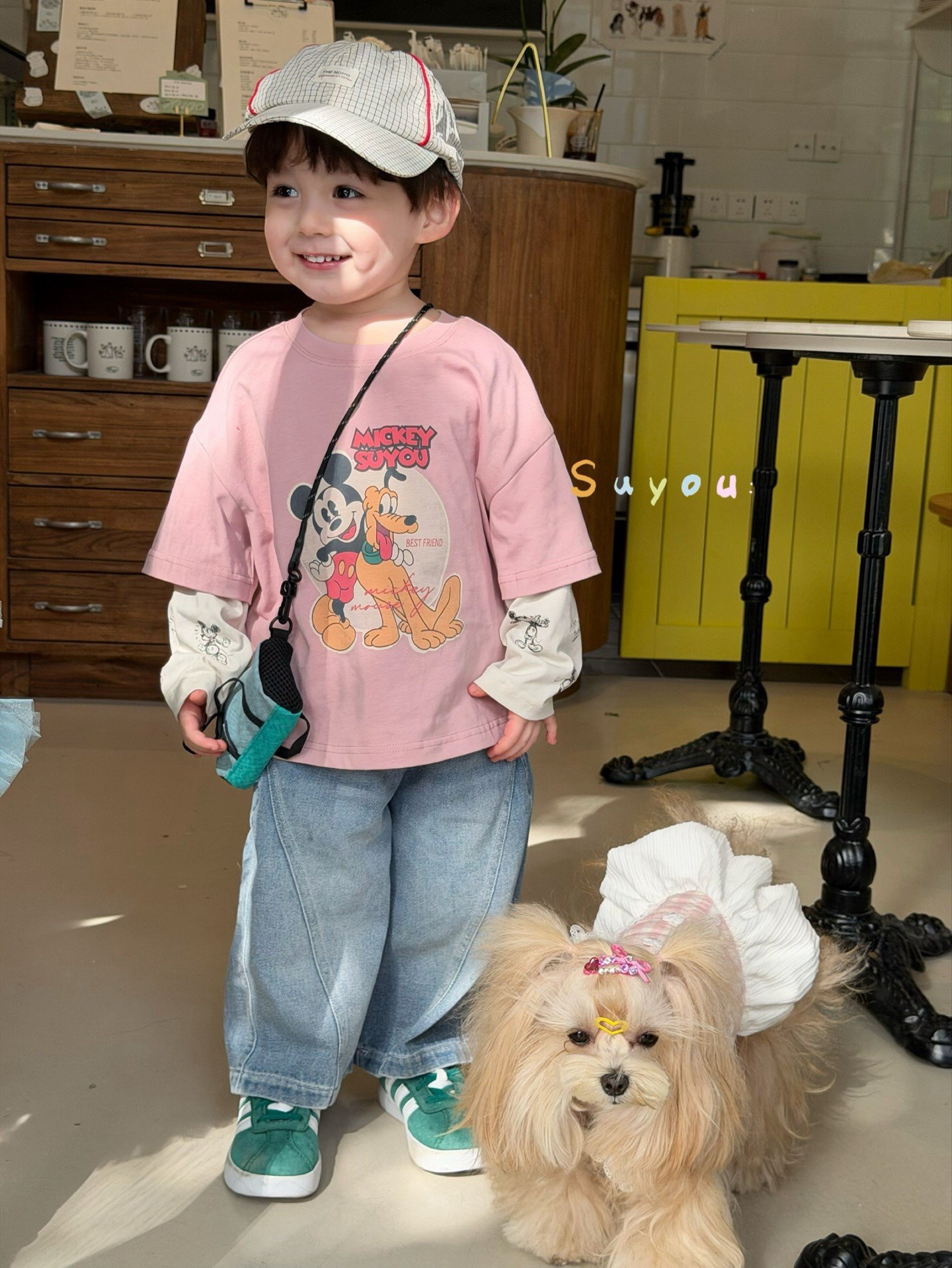 凡妈童装26春新款男童小童韩版米奇假两件T恤柔软直筒休闲牛仔裤,童装/婴儿装/亲子装,裤子,淘宝优惠券,粉丝福利购,淘宝优惠卷