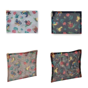 日本Feiler日系瓢虫鸭子驼色粉色绿色黑色网纱化妆包收纳包日本制