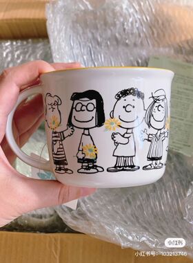 清仓日本Afternoontea联名史努比花朵/四叶草陶瓷马克杯日本制
