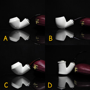 土耳其海泡石烟斗Ahmet Govem雪花料原石银圈大气室自由式包邮