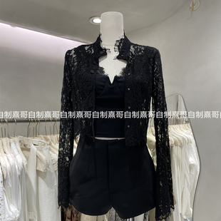 风情万种蕾丝领花边性感气质小吊带背心上衣外穿内搭高腰短裤 套装