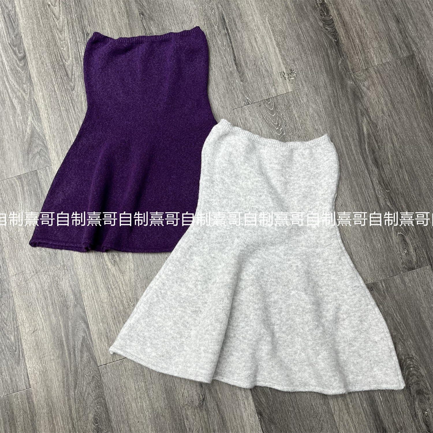 灰色针织抹胸背心女秋季高级感纯欲绝美掐腰修身显瘦打底无袖上衣