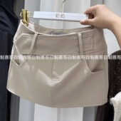 高腰显腿长防走光性感包臀裙甜美女生冬休闲百搭A字宽腰带半身裙