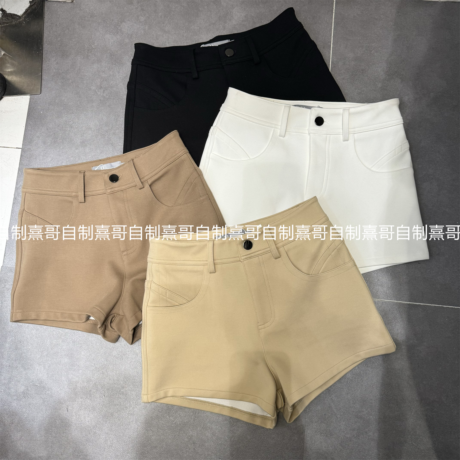 设计感高腰西装短裤女2025秋冬新款百搭外穿小个子显瘦辣妹热裤子