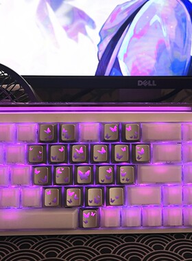 蝴蝶键帽爱心增补支持wooting夜魔made68魔导士ace68ev63rs7雨75