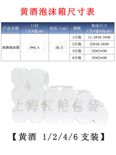 盒和酒4 2定制支持支黄酒酒瓶快递包装 1泡沫箱装 方形 防摔泡沫