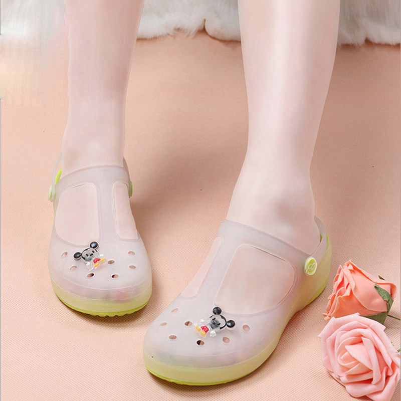 洞洞鞋女沙灘鞋包頭大碼塑料涼拖鞋瑪麗珍坡跟防滑厚底學生果凍鞋在類目 女鞋, 涼鞋中 - 來自Buy2taobao.com提供專業的淘寶代購服務