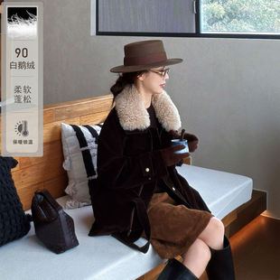 复古巴恩风毛领皮草派克外套 曼德林街 MILD OATH