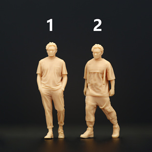 A197歌神陈奕迅Eason 1:64微缩人偶模型1:43树脂白模公仔场景摆件