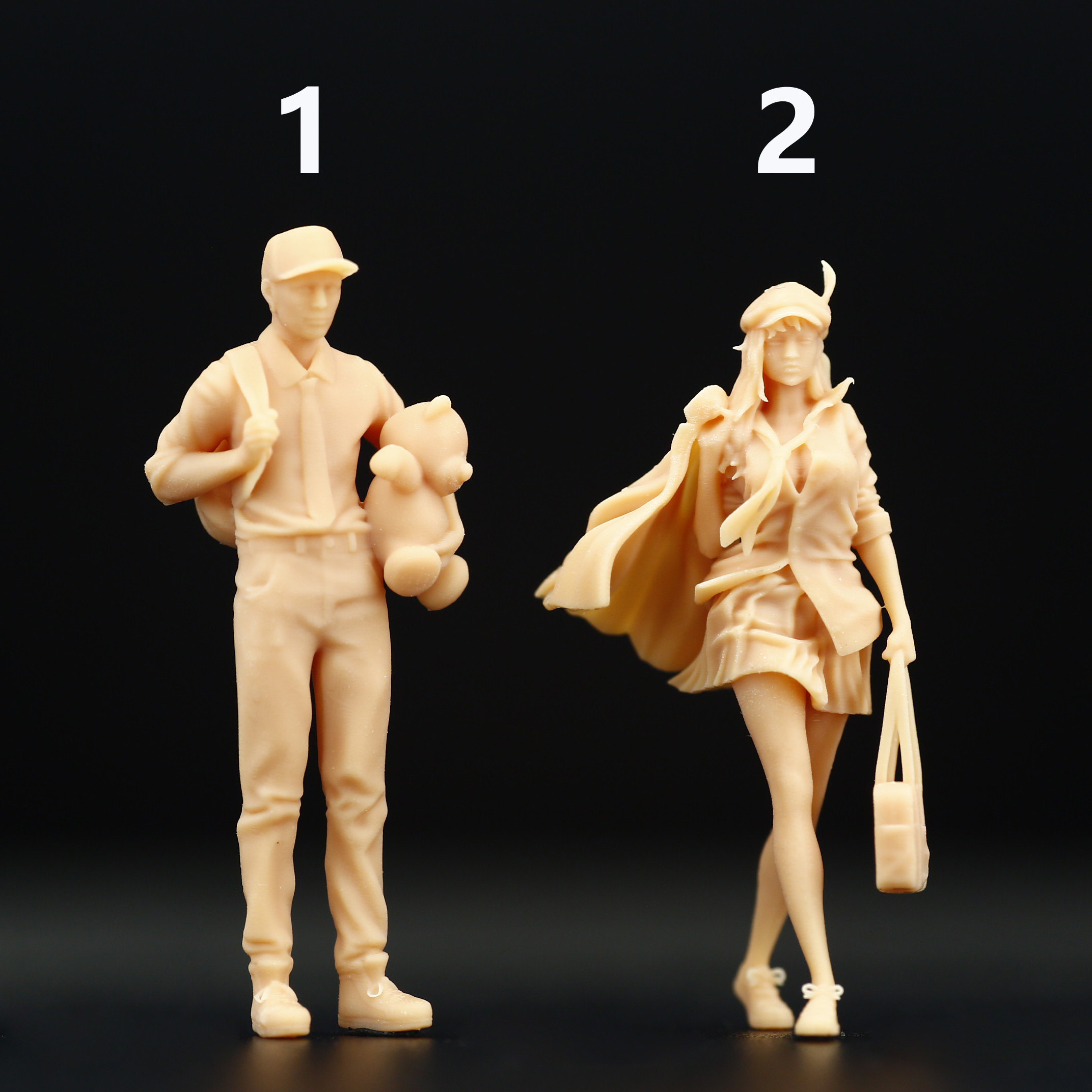 【海叔】a131校花的贴身高手1:64微缩模型摆件1:43白模沙盘小人偶