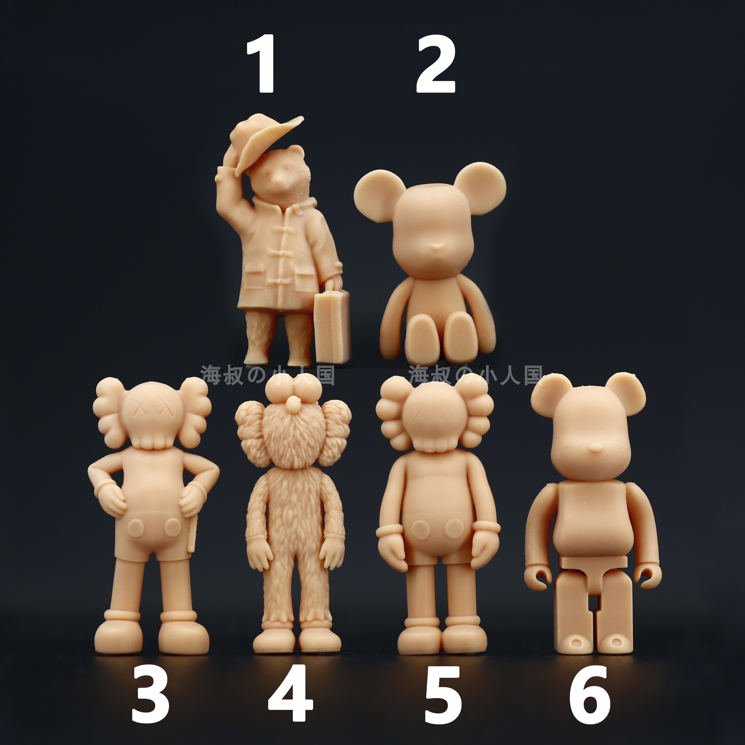 L273暴力熊 kaws 潮玩1:87帕丁顿熊1:64微缩模型摆件手办小人 模玩/动漫/周边/娃圈三坑/桌游 潮玩盲盒 原图主图