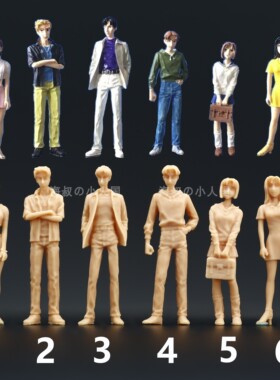 【海叔】A048头文字D动漫版夏树1:64人偶模型手办1:43微缩小人