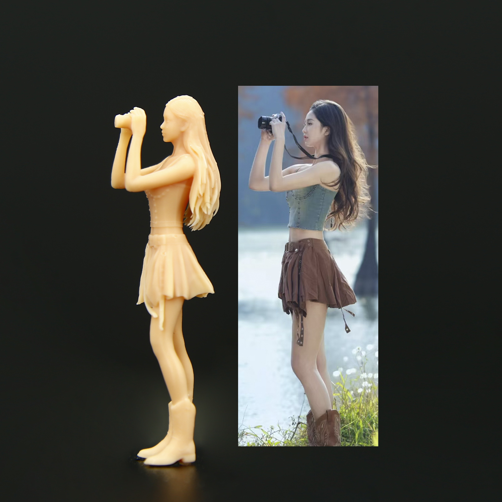 海叔164拍照美女微缩模型143